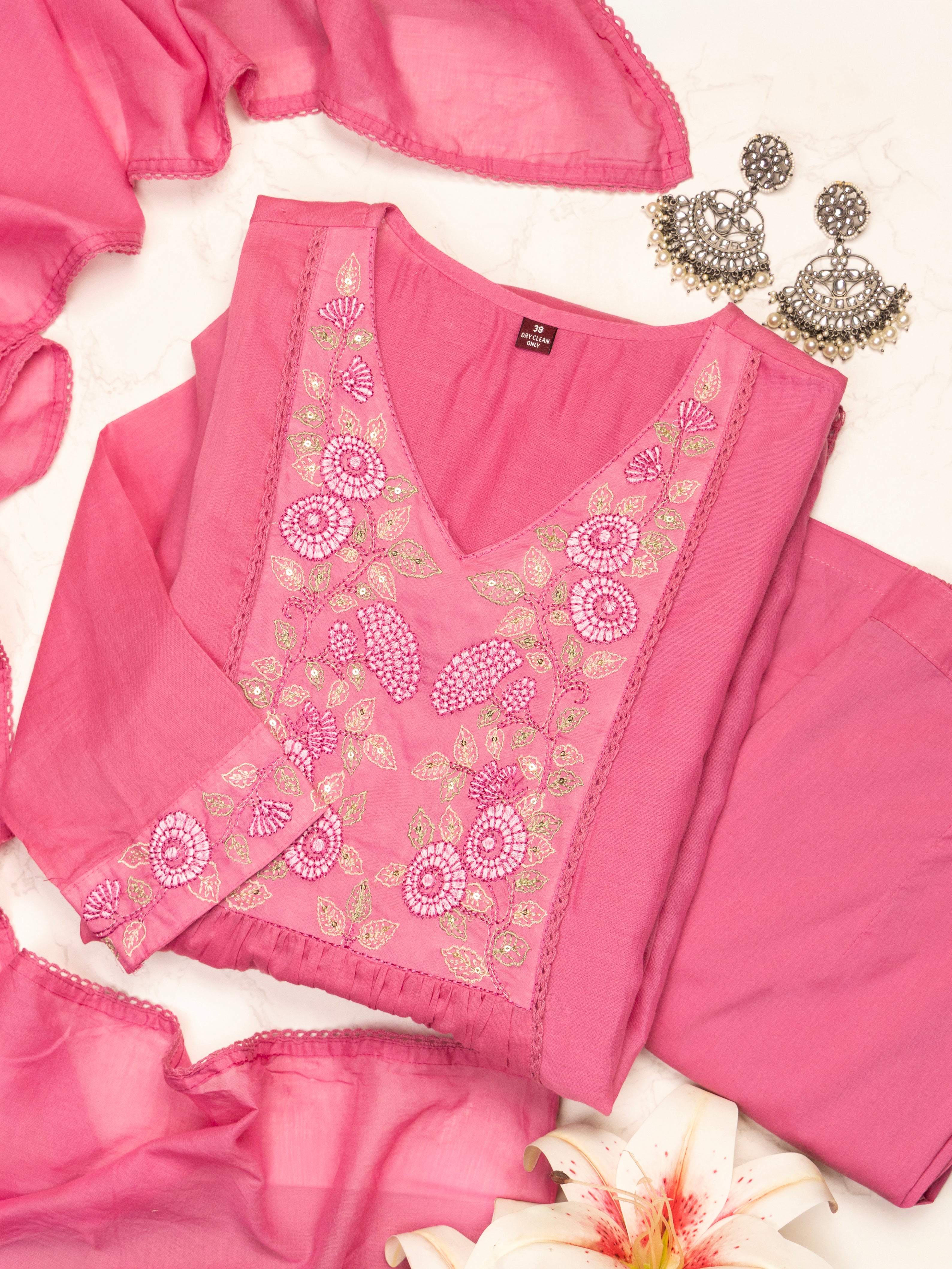 Mehfil Pink Kurta Set