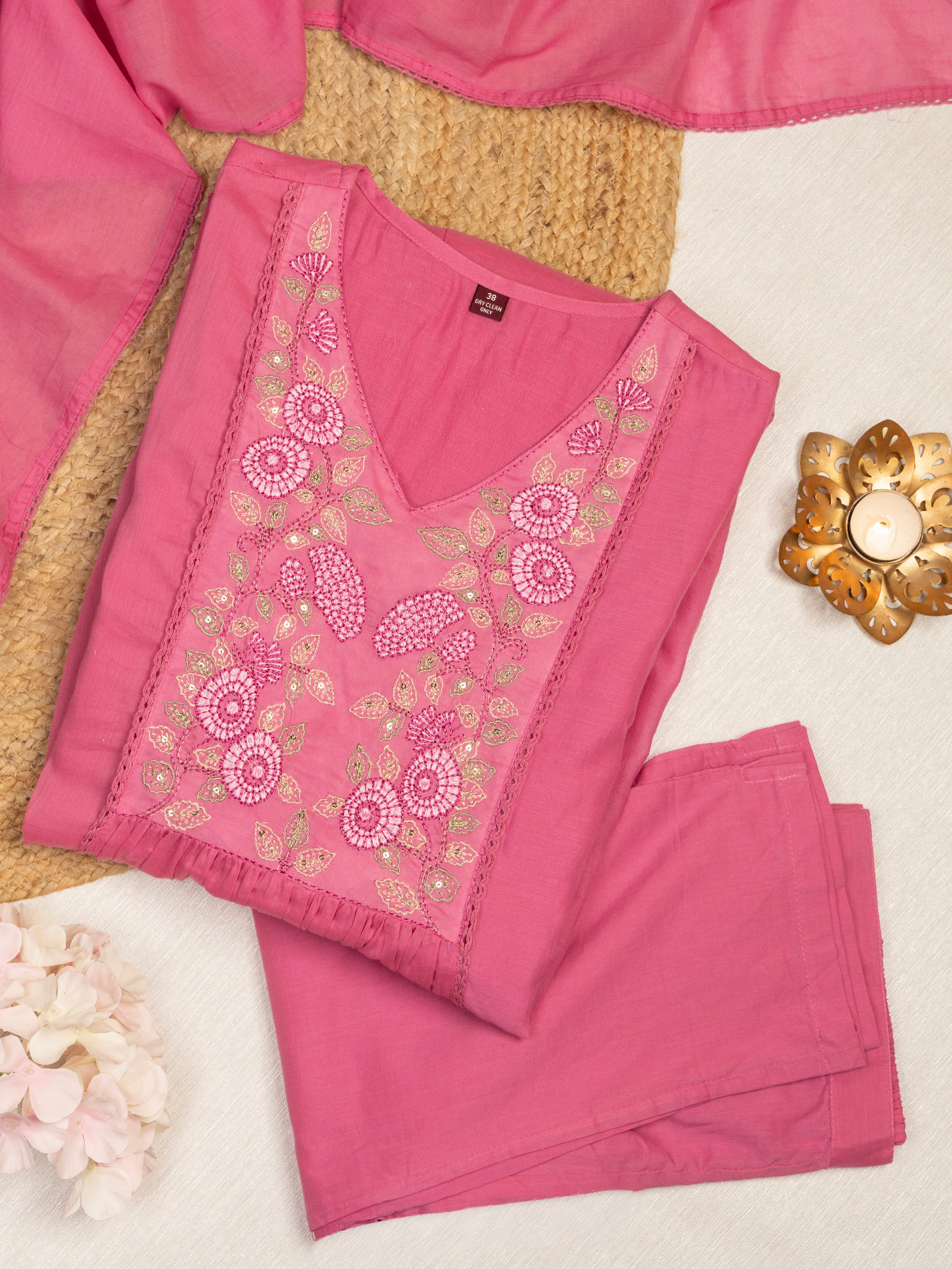 Mehfil Pink Kurta Set