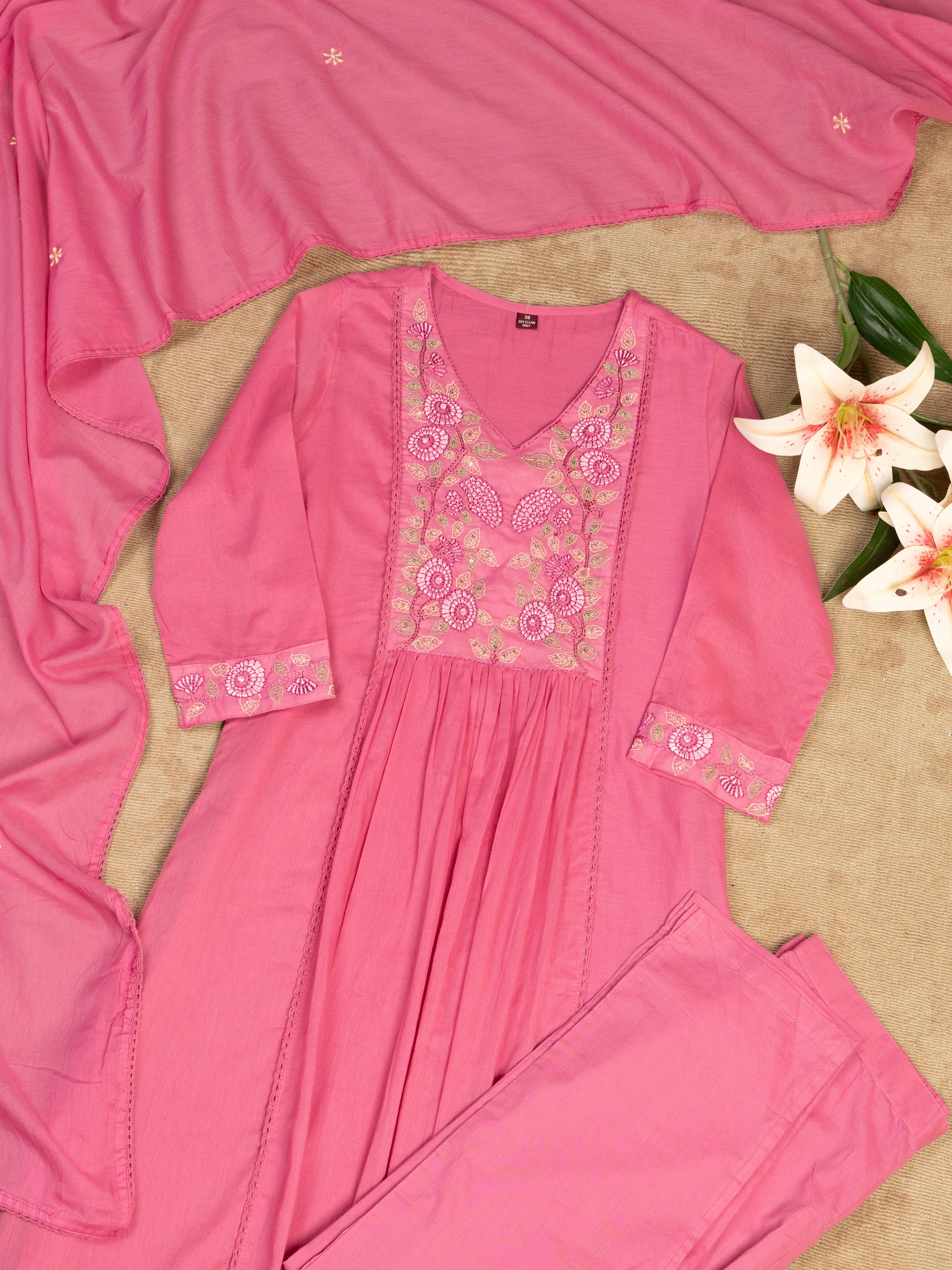 Mehfil Pink Kurta Set