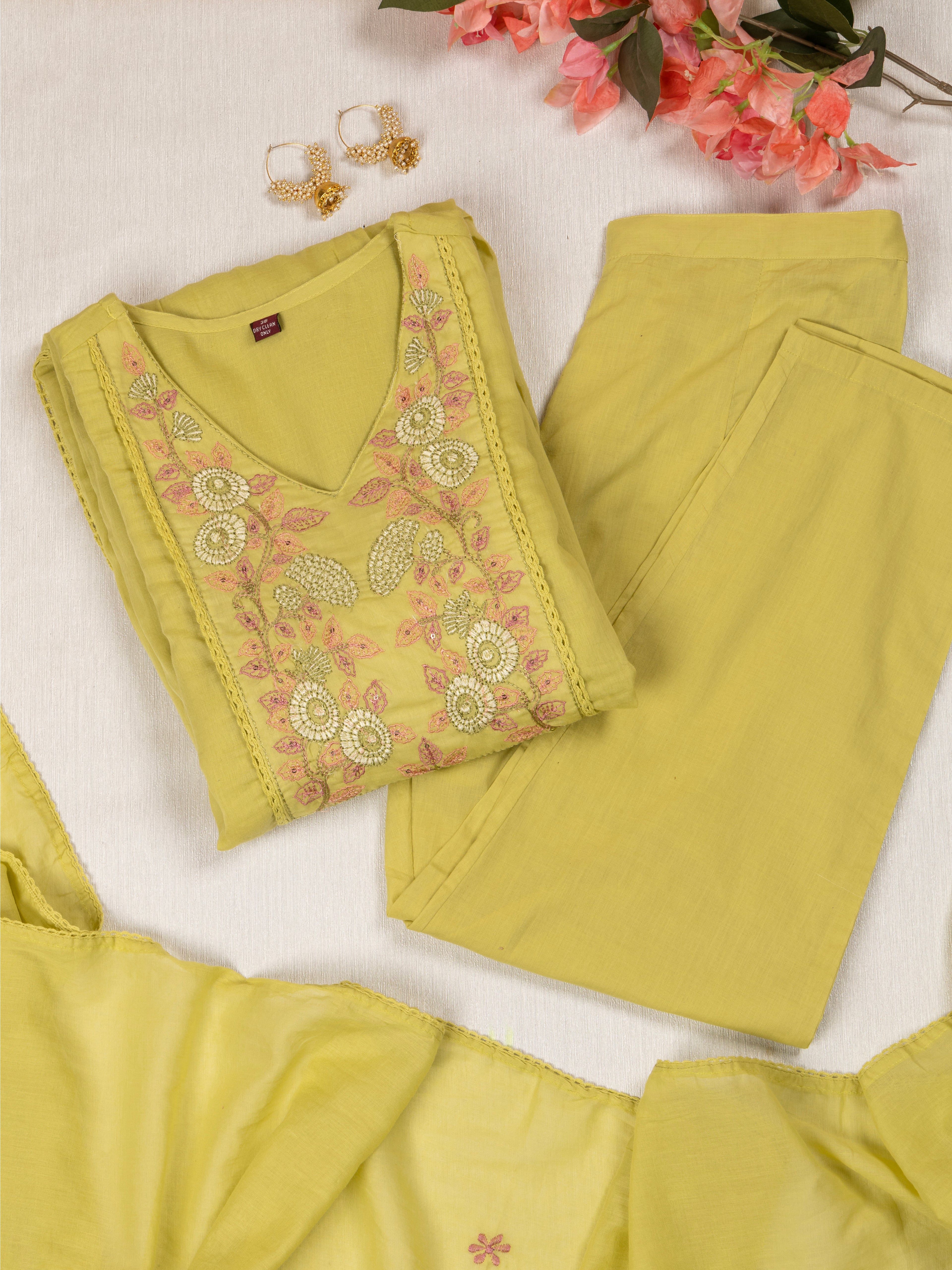 Mehfil Lime Kurta Set