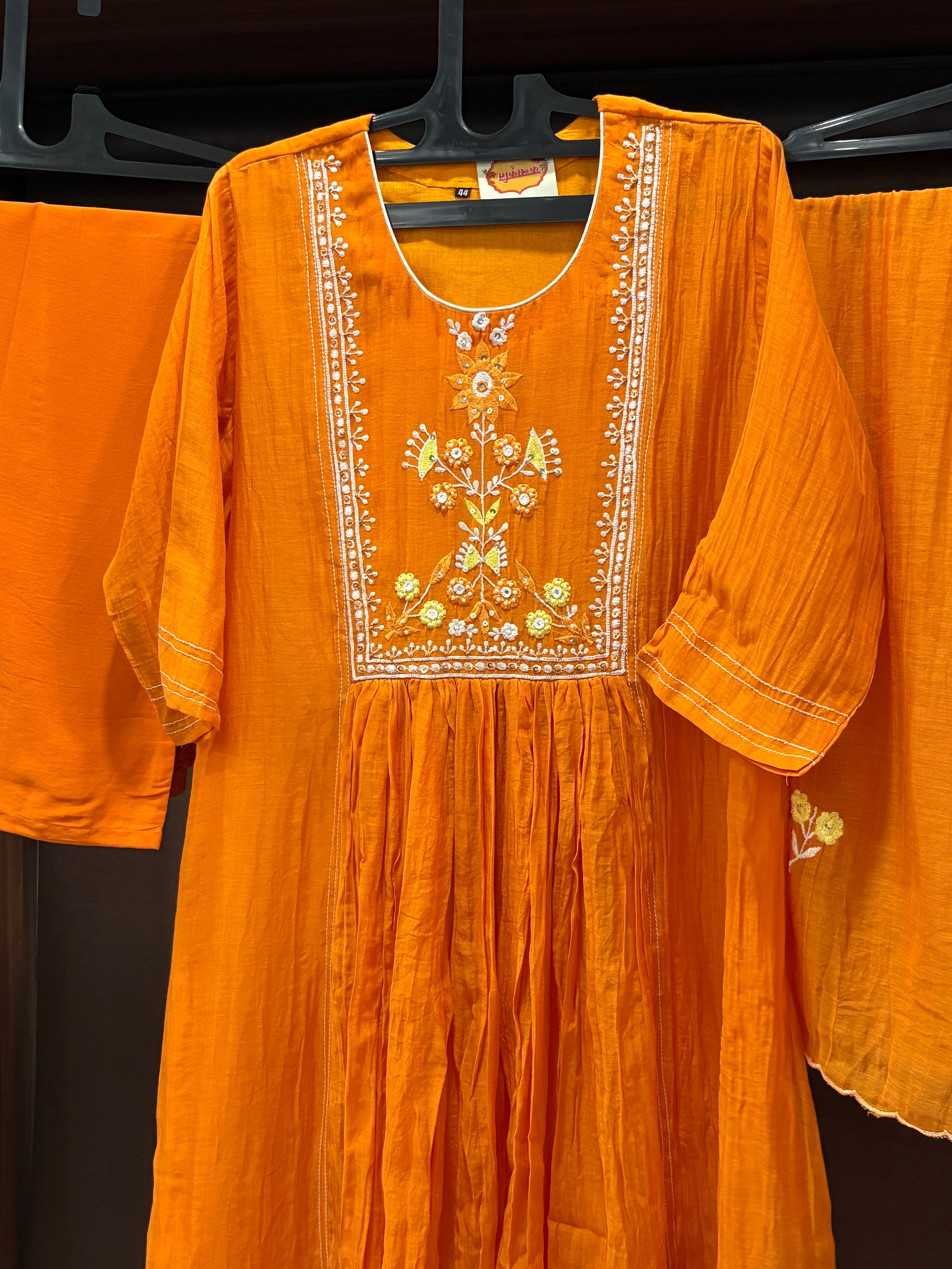 Tangerine Kurta Set