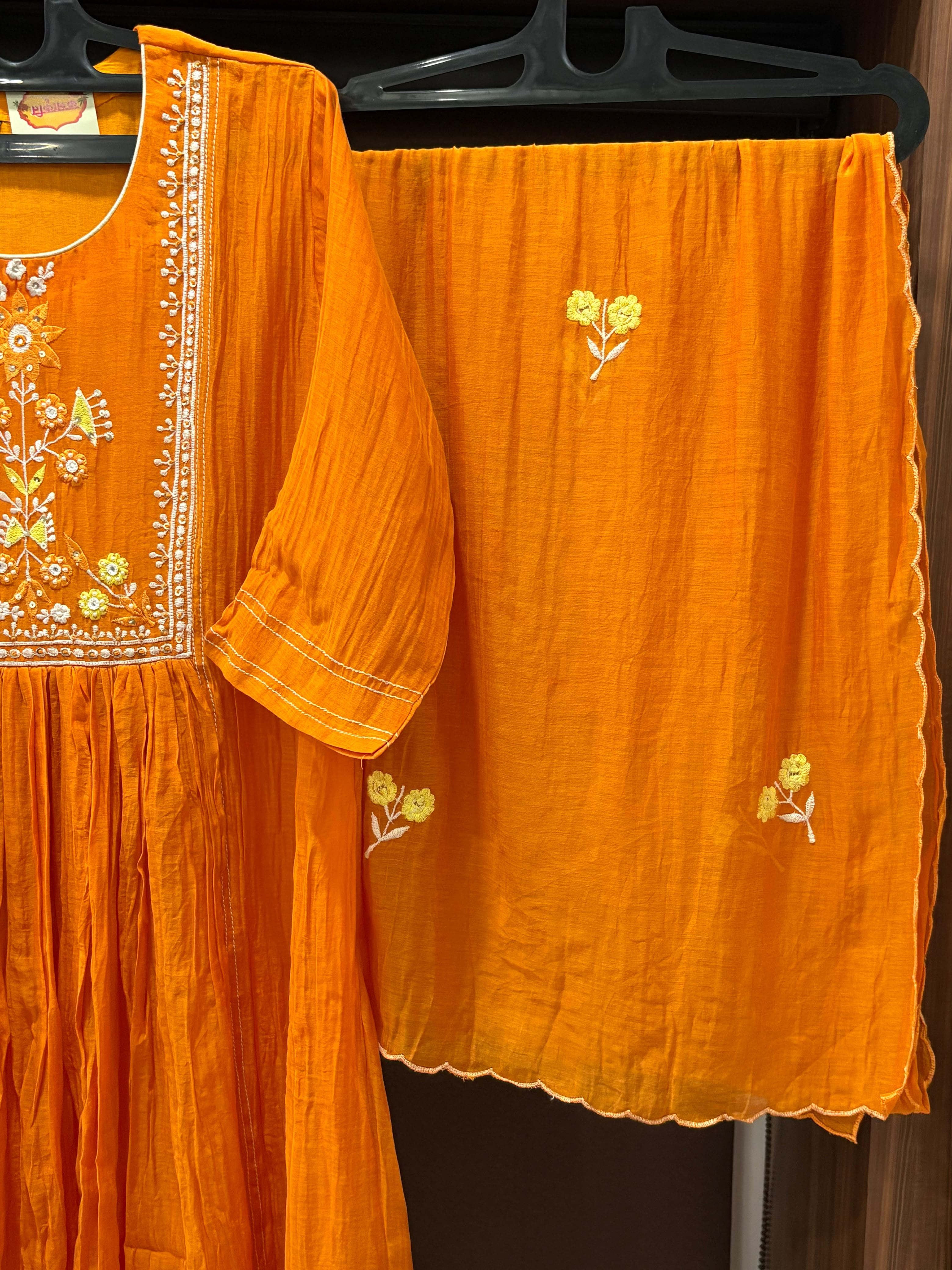 Tangerine Kurta Set
